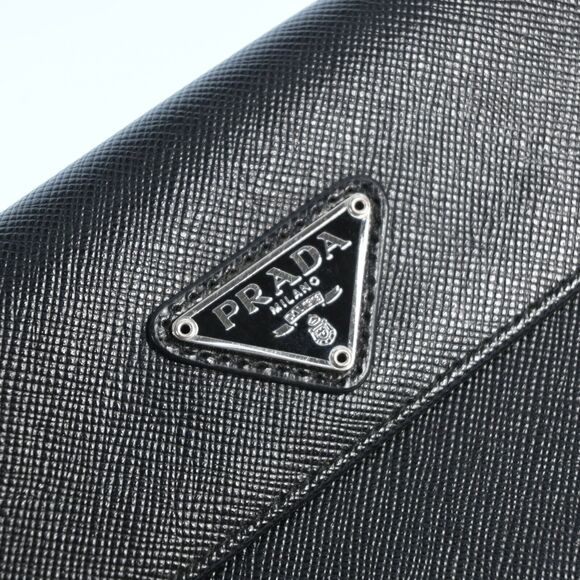 Auth Prada Saffiano Logos Leather Long #136475P17B and unbranded chain bundle - Picture 5 of 15